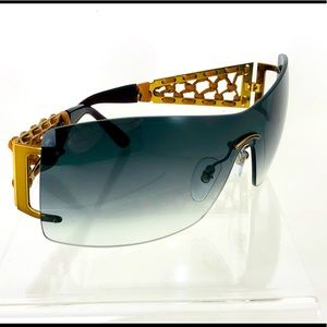 Salvatore Ferragamo “Wicker” Shield Sunglasses